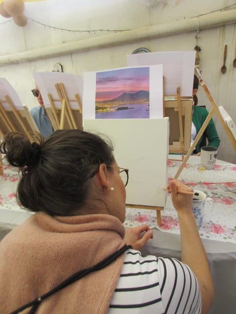 Art Workshop in Naples city centre with Aperitif - The subject: Naples as the protagonist
