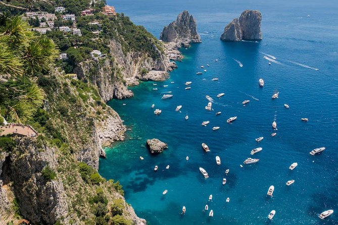 From Naples: Capri Island Tour with Lunch and Blue Grotto - The Faraglioni Boat Cruise With Live Narration