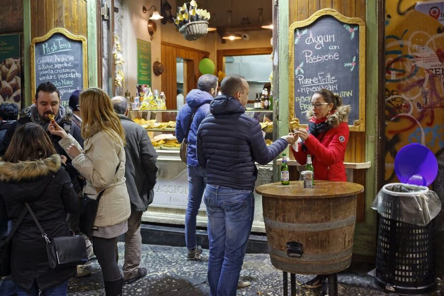 Naples: City and Street Food Market - Piazza del Plebiscito, Royal Palace energy, and San Francesco di Paola