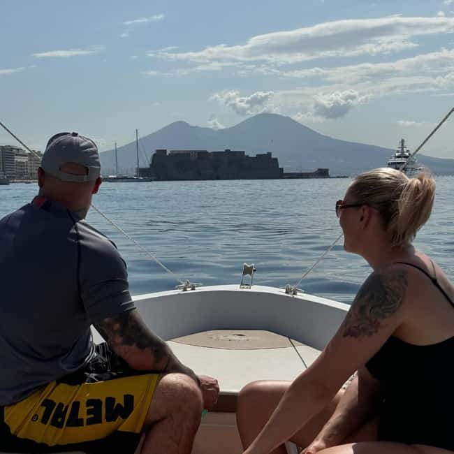 Naples: Private Coastline Boat Tour - Castel dell’Ovo and Borgo Marinari, seen from the coastline side