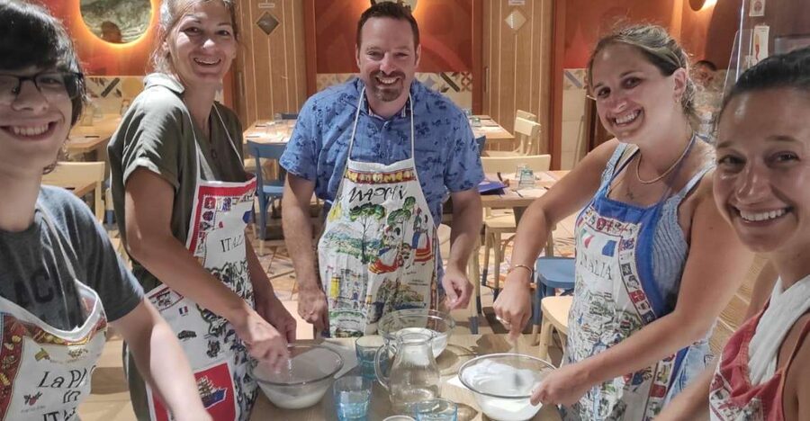 Naples: Small Group Pizza Making with Drink Included - Making the dough: stretching, shaping, and the cornicione