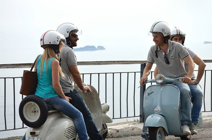 Panoramic Naples Private Tour by Vintage Vespa - The first stops: Piazza del Plebiscito and the pre-bay viewpoint vibe