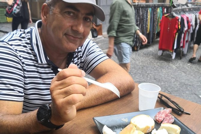 Street food in Naples with 6 Stops and Limoncello - Cuoppo di mare at Pescheria Azzurra: fried seafood in a paper cone
